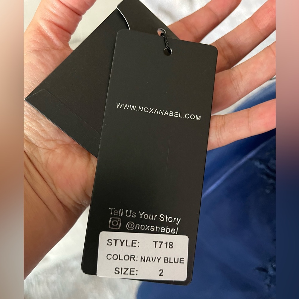 Navy blue short dress, perfect for graduation, a wedding guest, birthday, prom… - Picture 6 of 12